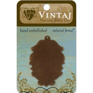 Vintaj Natural Brass Co. 50x32mm Victorian Silhouette
