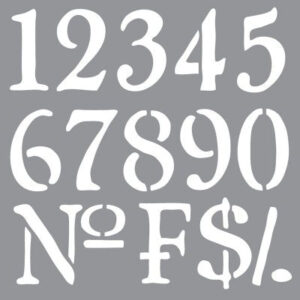 DecoArt Olde World Numbers Stencil