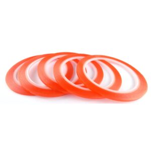 Phoenix 3mm X 10 Metre - 5 Rolls Of Sticky Red Double Sided Tape