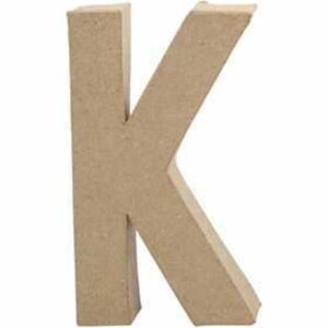 Creativ Letter K - 20.5cm - Single Paper Mache