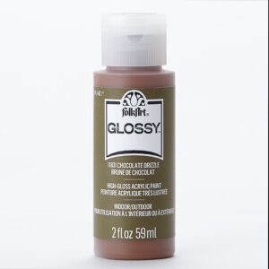 Chocolate Drizzle Folkart Glossy Acrylic Paints - 2 Oz