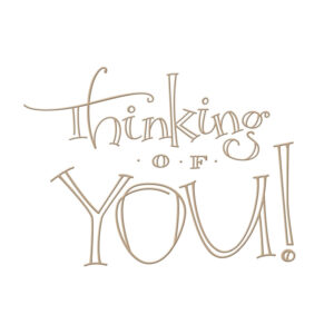 Spellbinders Faux Script Thinking Of Youglimmer Plate