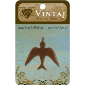 Vintaj Natural Brass Co. 36x36.5mm Skyward Bird