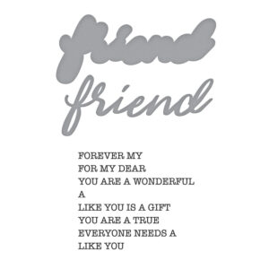 Spellbinders Friend Expressions Stamp & Die