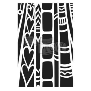 The Crafters Workshop Hearts To Journal 6x9 Stencil