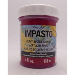 DecoArt Quinacridone Magenta 4oz Traditions Impasto Paint