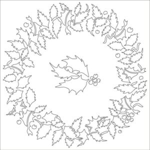 Card-io Holly Wreath - Majemask Stencil