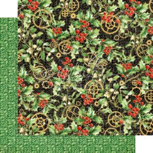 Graphic 45 Holly And Mistletoe 12x12 Paper Packs Of 5 Sheets