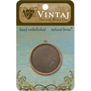 Vintaj Natural Brass Co. 32mm Circle Bezel