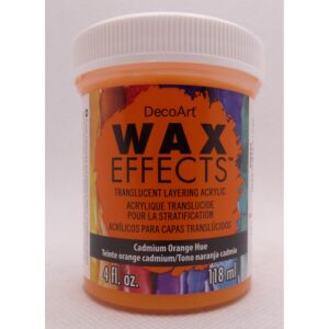 DecoArt Cadmium Orange Hue 4oz Wax Effects Encaustic Acrylic