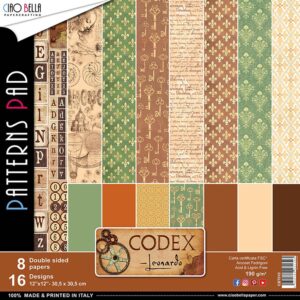 Ciao Bella 12"x12" Patterns Pad Codex Leonardo