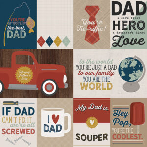 Simple Stories 3x4&4x6 Journaling Card Elements Dad Packs Of 10 Sheets