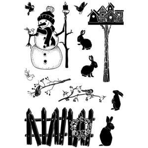 Card-io Combinations Home For The Winter A6 Clear Stamp Set