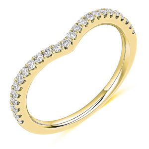 18ct Yellow Gold Diamond Wishbone Eternity Band .25cts