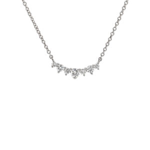 18ct White Gold Diamond Tiara Drop Necklace