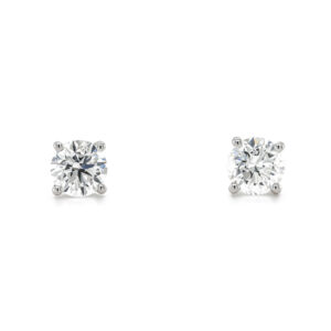 18ct White Gold Brilliant Cut Diamond Martini Stud Earrings 1.87ct