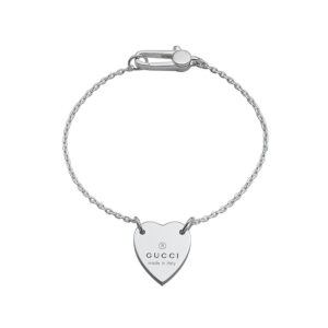 Gucci Silver Trademark Heart Bracelet YBA223513001