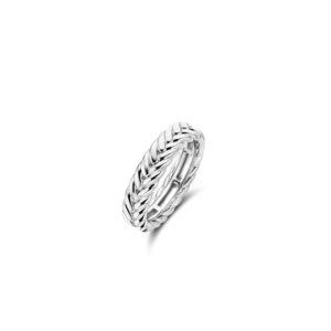 Ti Sento Silver Braided Ring 12263SI/54