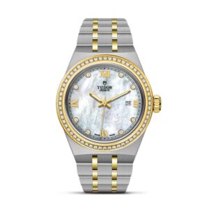 TUDOR Royal 28mm Steel and Yellow MOP Diamond Dial Diamond Bezel M28323-0001