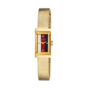 Gucci G-Frame Yellow PVD Bracelet Watch YA147511