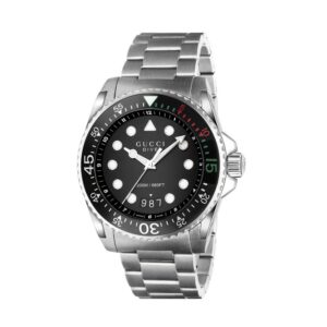 Gucci Dive 45mm Black Dial Bracelet Watch YA136208A