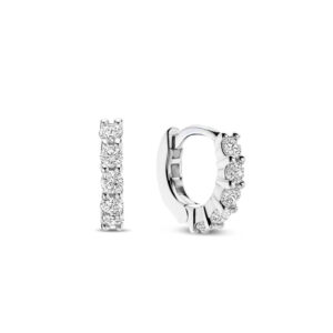 Ti Sento Silver 5 Stone Mini Huggies 7955ZI