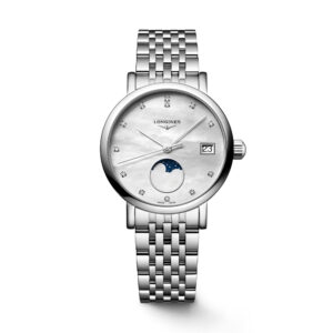 LONGINES Elegant 30mm MOP Diamond Bracelet Watch L4.330.4.87.6