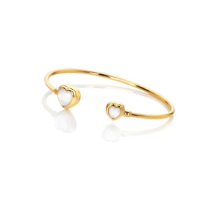 Hot Diamonds X Golden Edit Gold Plated Mother of Pearl Bangle DC193