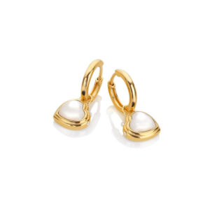 Hot Diamonds X Golden Edit Gold Plated Mother of Pearl Earrings DE791