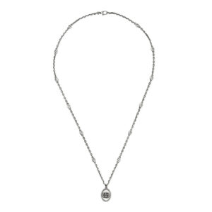 Gucci Aged Silver Marmot Necklace 70cm YBB63254000100U