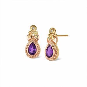 Clogau Royal Clogau® 9ct Solid Gold Delphinium Earrings with Amethysts GKCC0381