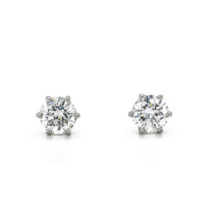 Platinum Brilliant Cut Diamond Stud Earrings 1.40ct