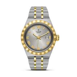 TUDOR Steel and Yellow Royal 28mm Automatic Watch M28303-0001