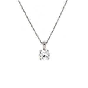 18ct White Gold Lab Grown Diamond Pendant 1.50cts D/VS1