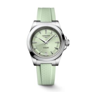 LONGINES Conquest 34mm Green Dial Strap Watch L3.430.4.02.9