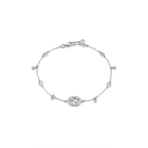 Gucci Interlocking 18ct White Gold Diamond Bracelet YBA729403003017