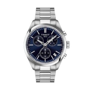 Tissot PR100 Blue Chronograph 40mm Bracelet Watch T1504171104100