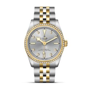 TUDOR Black Bay 31mm Steel and Gold Diamond Bezel Bracelet Watch M79613-0006