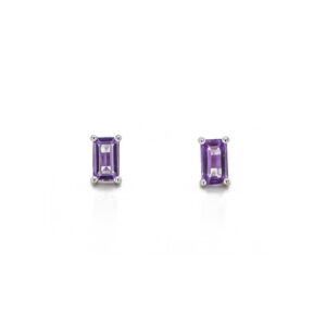 9ct White Gold Amethyst Stud Earrings 0.54ct