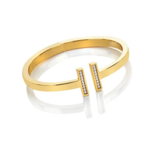 Hot Diamonds T Bar Gold Plated Bangle DC203