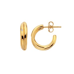 Hot Diamonds Aura Gold Plated Hoop Earrings DE811