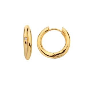 Hot Diamonds Aura Gold Plated Hoop Earrings DE812