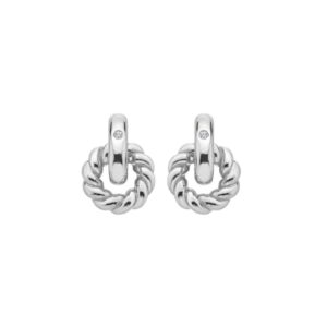 Hot Diamonds Willow Rope Silver Drop Earrings DE804