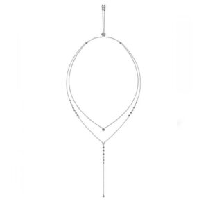 Carat Thiya Necklace White Gold Plated Necklace CN925W-THIY-W