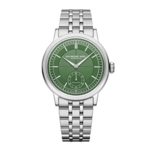 Raymond Weil Millesime 39.5mm Green Dial Bracelet Watch 2930-ST-52001