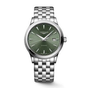 LONGINES Flagship 40mm Automatic Green Dial Bracelet Watch L4.984.4.02.6
