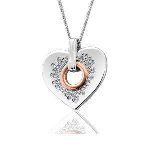Clogau Cariad® Sterling Silver Sparkle Big Heart Pendant with Topaz 3SCCP01