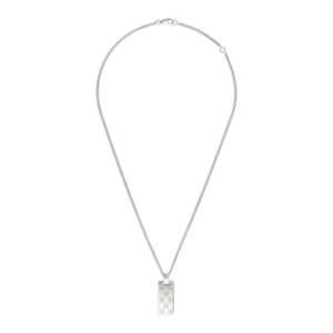 Gucci Signature Silver Trademark Tag Necklace YBB81485200100U
