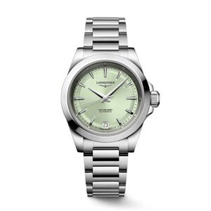 LONGINES Conquest Automatic 34mm Green Dial Bracelet Watch L3.430.4.02.6