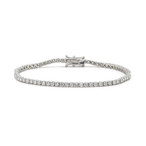 18ct White Gold Diamond Line Bracelet Total 3.01cts